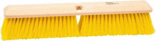 Weiler - 18" General Purpose Polypropylene Push Broom - 3" Bristle Length, Foam Block, Threaded Handle Connection, Handle Sold Separately - Exact Tool & Supply