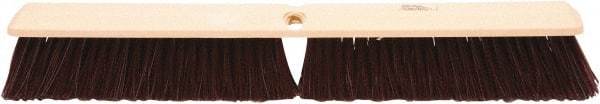 Weiler - 24" Heavy Duty Polypropylene Push Broom - 3" Bristle Length, Foam Block, Threaded Handle Connection, Handle Sold Separately - Exact Tool & Supply