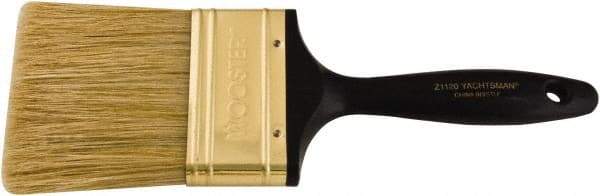 Wooster Brush - 3" Flat Hog Varnish Brush - 2-15/16" Bristle Length, 6-1/4" Plastic Beavertail Handle - Exact Tool & Supply