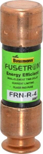 Cooper Bussmann - 125 VDC, 250 VAC, 4 Amp, Time Delay General Purpose Fuse - Fuse Holder Mount, 50.8mm OAL, 20 at DC, 200 (RMS) kA Rating, 9/16" Diam - Exact Tool & Supply