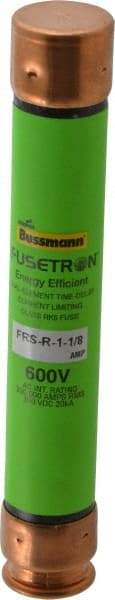 Cooper Bussmann - 300 VDC, 600 VAC, 1.13 Amp, Time Delay General Purpose Fuse - Fuse Holder Mount, 127mm OAL, 20 at DC, 200 (RMS) kA Rating, 13/16" Diam - Exact Tool & Supply