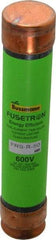 Cooper Bussmann - 250 VDC, 600 VAC, 50 Amp, Time Delay General Purpose Fuse - Fuse Holder Mount, 5-1/2" OAL, 20 at DC, 200 (RMS) kA Rating, 1-1/16" Diam - Exact Tool & Supply