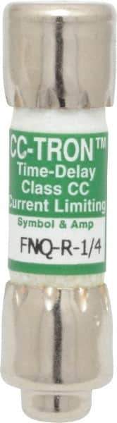 Cooper Bussmann - 300 VDC, 600 VAC, 0.25 Amp, Time Delay General Purpose Fuse - Fuse Holder Mount, 1-1/2" OAL, 200 at AC (RMS) kA Rating, 13/32" Diam - Exact Tool & Supply