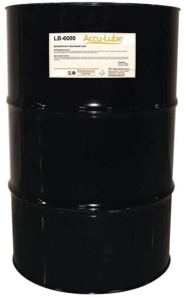 Accu-Lube - Accu-Lube LB-6000, 55 Gal Drum Cutting & Sawing Fluid - Natural Ingredients, For Aluminum Machining, Drilling, Light-Duty Milling, Punching, Tapping - Exact Tool & Supply
