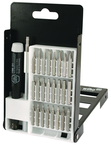 7 Piece - System 4 ESD Safe Micro Bit Interchangeable Set - #75992 - Includes: ESD Handle and Slotted; Phillips; Torx®; Hex Inch Micro Bits - 105mm Bit Extension - In Compact Fold Out Box. - Exact Tool & Supply