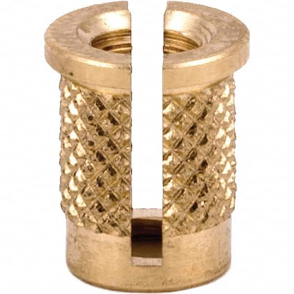E-Z LOK - Press Fit Threaded Inserts Type: Flanged For Material Type: Plastic - Exact Tool & Supply
