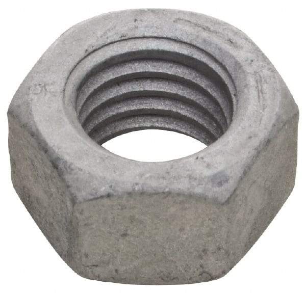 Armor Coat - 3/8-24 UNF Steel Right Hand Hex Nut - 9/16" Across Flats, 21/64" High, Armor Coat Finish - Exact Tool & Supply