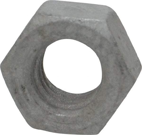 Armor Coat - 5/16-18 UNC Steel Right Hand Hex Nut - 1/2" Across Flats, 17/64" High, Armor Coat Finish - Exact Tool & Supply