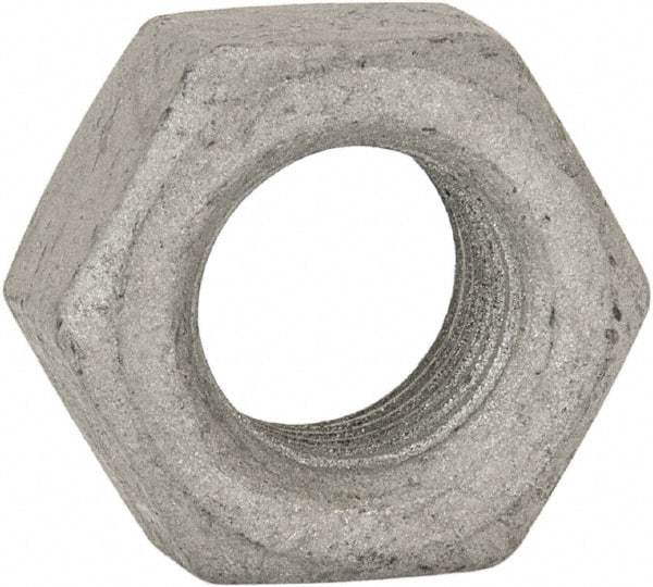 Armor Coat - 7/16-20 UNF Steel Right Hand Hex Nut - 11/16" Across Flats, 3/8" High, Armor Coat Finish - Exact Tool & Supply
