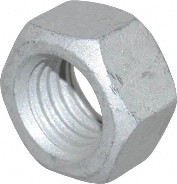 Armor Coat - 5/8-11 UNC Steel Right Hand Hex Nut - 15/16" Across Flats, 35/64" High, Armor Coat Finish - Exact Tool & Supply