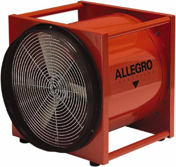 Allegro - 16" Inlet, Electric AC Axial Blower - 0.5 hp, 2,900 CFM (Free Air), Explosion Proof, 230 Max Voltage Rating - Exact Tool & Supply