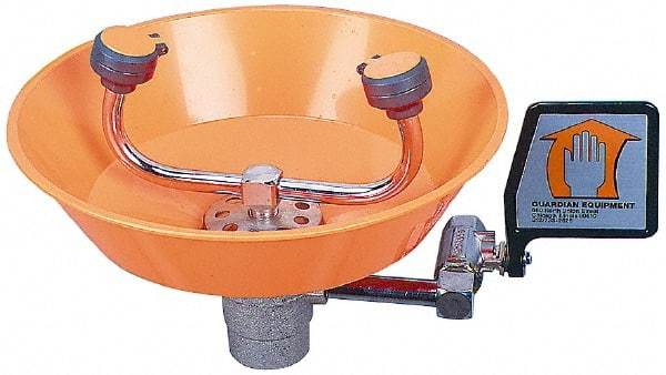 PRO-SAFE - Wall Mount, Plastic Bowl, Eyewash Station - 1/2" Inlet - Exact Tool & Supply