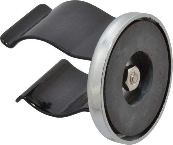 Mag-Mate - 19 Lb Max Pull Force, 2-3/16" Overall Height, 2.03" Diam, Ceramic Cup Magnet - Clamp Style, 1-7/8" Clamp Opening, Chrome Plated - Exact Tool & Supply