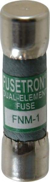 Cooper Bussmann - 250 VAC, 1 Amp, Time Delay General Purpose Fuse - Fuse Holder Mount, 1-1/2" OAL, 10 at 125 V kA Rating, 13/32" Diam - Exact Tool & Supply
