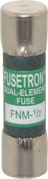 Cooper Bussmann - 250 VAC, 0.5 Amp, Time Delay Supplemental Fuse - Fuse Holder Mount, 1-1/2" OAL, 10 at 125 V kA Rating, 13/32" Diam - Exact Tool & Supply