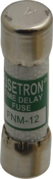Cooper Bussmann - 250 VAC, 12 Amp, Time Delay General Purpose Fuse - Fuse Holder Mount, 1-1/2" OAL, 10 at AC kA Rating, 13/32" Diam - Exact Tool & Supply
