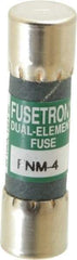 Cooper Bussmann - 250 VAC, 4 Amp, Time Delay General Purpose Fuse - Fuse Holder Mount, 1-1/2" OAL, 10 at 125 V kA Rating, 13/32" Diam - Exact Tool & Supply