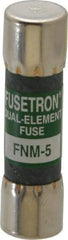 Cooper Bussmann - 250 VAC, 5 Amp, Time Delay General Purpose Fuse - Fuse Holder Mount, 1-1/2" OAL, 10 at 125 V kA Rating, 13/32" Diam - Exact Tool & Supply
