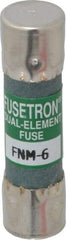 Cooper Bussmann - 250 VAC, 6 Amp, Time Delay General Purpose Fuse - Fuse Holder Mount, 1-1/2" OAL, 10 at 125 V kA Rating, 13/32" Diam - Exact Tool & Supply