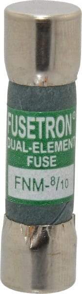 Cooper Bussmann - 250 VAC, 0.8 Amp, Time Delay General Purpose Fuse - Fuse Holder Mount, 1-1/2" OAL, 10 at 125 V kA Rating, 13/32" Diam - Exact Tool & Supply