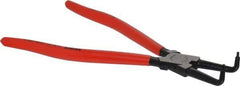 Knipex - Internal Retaining Ring Pliers - 12-1/2" OAL, Bent Nose - Exact Tool & Supply