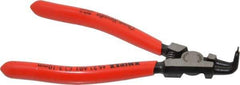 Knipex - External Retaining Ring Pliers - 5" OAL, Bent Nose - Exact Tool & Supply