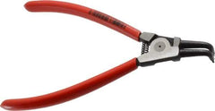 Knipex - External Retaining Ring Pliers - 6-3/4" OAL, Bent Nose - Exact Tool & Supply