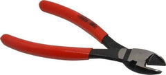 Knipex - 7" OAL, 7/64" Capacity, Diagonal Cutter - 1" Jaw Length x 1" Jaw Width, Oval Head, Plastic Coated Handle - Exact Tool & Supply