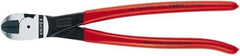 Knipex - 10" OAL, 9/64" Capacity, Diagonal Cutter - 1-1/8" Jaw Length x 1-1/8" Jaw Width, Round/Center-Cut Head, Plastic Coated Handle - Exact Tool & Supply