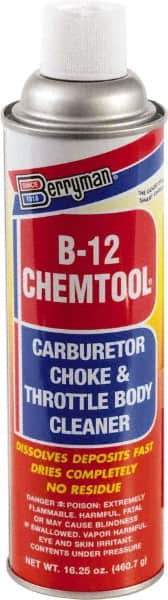Berryman Products - Acetone Carburetor & Parts Cleaner - 16.25 oz Aerosol Can - Exact Tool & Supply