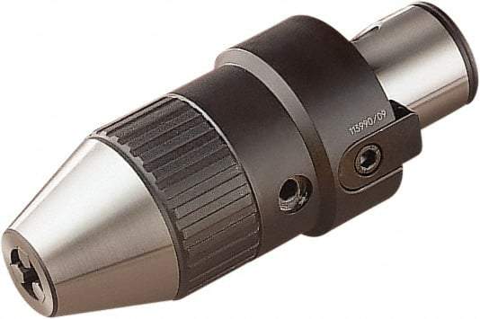 Seco - 2.49 to 15.98mm Capacity, Integral Shank Drill Chuck - Keyed, Modular Connection, 55.98mm Sleeve Diam - Exact Tool & Supply