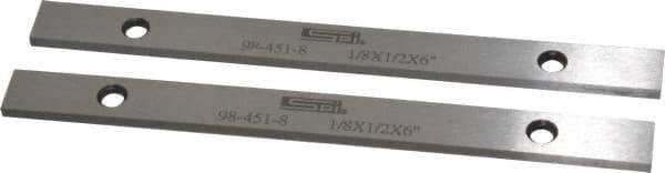 SPI - 6" Long x 1/2" High x 1/8" Thick, Steel Parallel - Sold as Matched Pair - Exact Tool & Supply