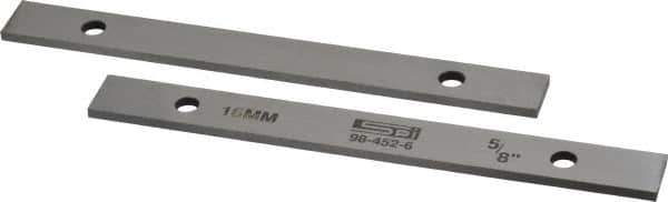 SPI - 6" Long x 5/8" High x 1/8" Thick, Steel Parallel - Sold as Matched Pair - Exact Tool & Supply