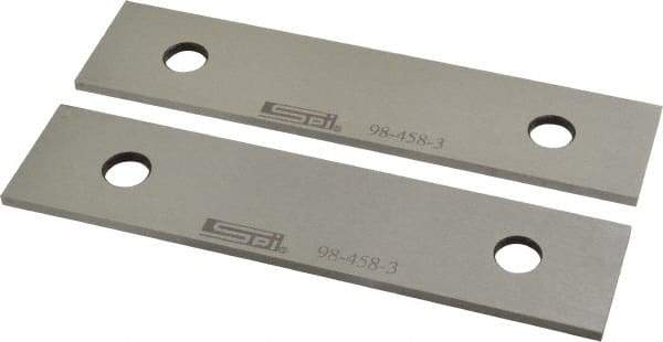 SPI - 6" Long x 1-3/8" High x 1/8" Thick, Steel Parallel - Sold as Matched Pair - Exact Tool & Supply