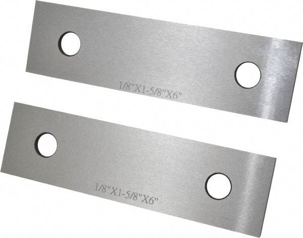 SPI - 6" Long x 1-5/8" High x 1/8" Thick, Steel Parallel - Sold as Matched Pair - Exact Tool & Supply