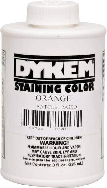 Dykem - 8 Ounce Orange Staining Color - Brush in Cap Container - Exact Tool & Supply