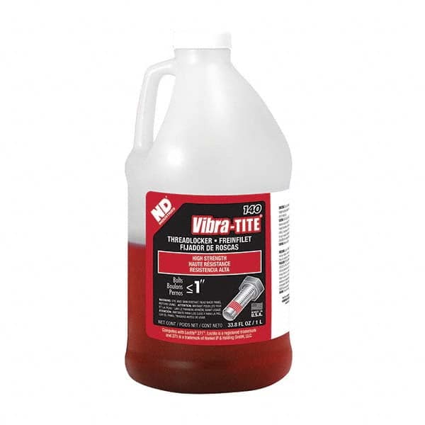 Vibra-Tite - 1 L Jug, Red, High Strength Threadlocker - Exact Tool & Supply