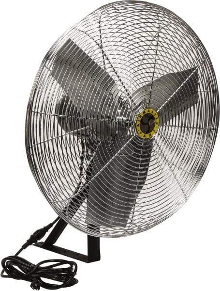 Airmaster - 24" Blade, 1/4 hp, 2,820, 4,020 & 5,220 CFM, Industrial Circulation Fan - Wall/Ceiling Mount, 115 Volts, 2 Speed - Exact Tool & Supply