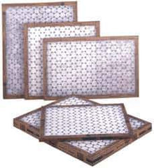 PrecisionAire - 30-5/8" Noml Height x 12" Noml Width x 1" Noml Depth, <20% Capture Efficiency, Panel Air Filter - MERV 4, Polyester, Integrated Chipboard Frame, 300 Max FPM, For Any Unit - Exact Tool & Supply