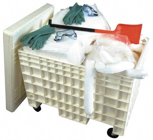 PRO-SAFE - Hazardous Materials Spill Kit - HDPE Mobile Spill Cart - Exact Tool & Supply