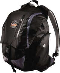 Ergodyne - 4 Pocket, 3600 Cubic Inch, Polyester Back Pack - 15 Inch Wide x 12 Inch Deep x 20 Inch High, Black, Model No. 5143 - Exact Tool & Supply
