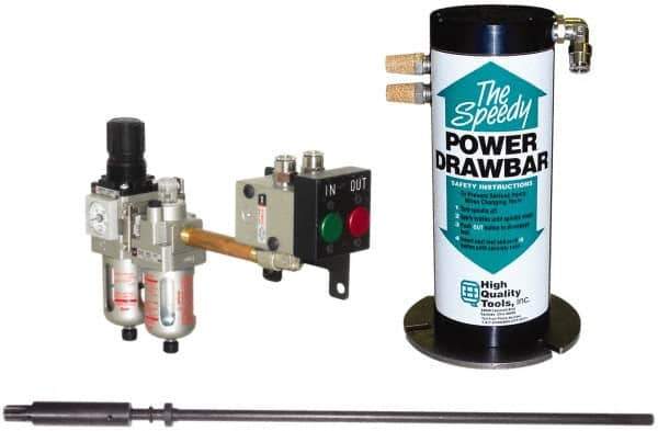 High Quality Tools - 22-53/64" OAL, 7/16-20 Milling Machine Drawbar - Compatible with B Series Variable Speed Mills - Exact Tool & Supply