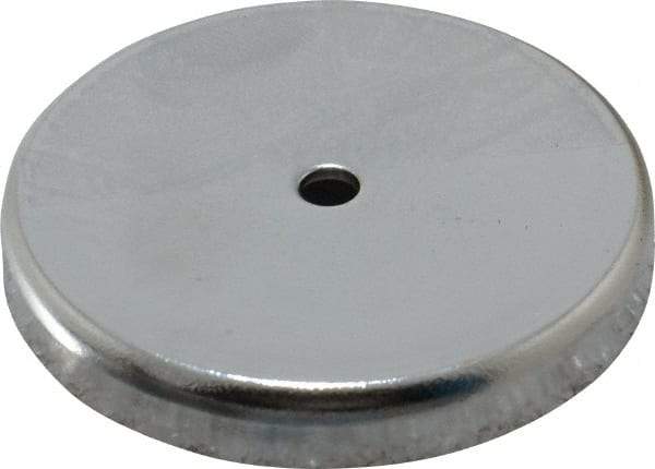 Mag-Mate - 2.03" Diam, 5/16" Cup Height, 5/16" Overall Height, 74 Lb Average Pull Force, 74 Lb Max Pull Force, Neodymium Rare Earth Cup Magnet - Through Hole Style, 3/16" Cup ID, 7/16" Magnet ID, Galvanized - Exact Tool & Supply