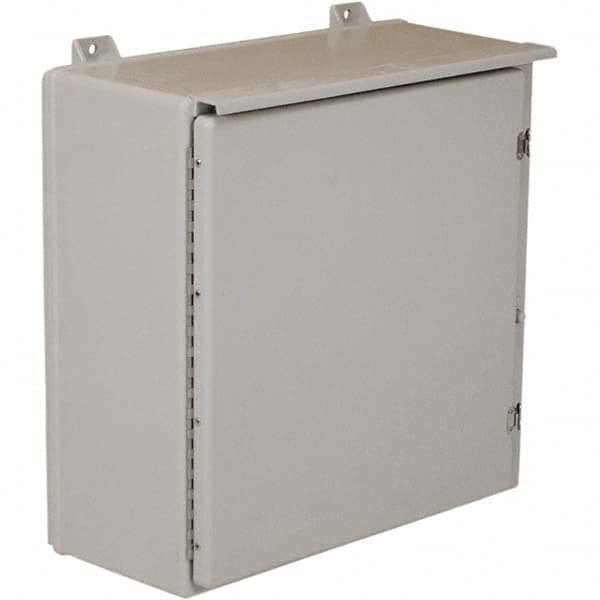 Wiegmann - NEMA 3R Fiberglass Standard Enclosure with Continuous Hinge Cover - Exact Tool & Supply