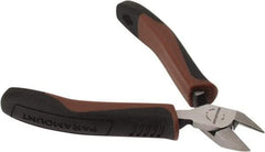 Paramount - 5" OAL, 3/8" Capacity, Semi-Flush Diagonal Cutter - 11/16" Jaw Length x 9/16" Jaw Width, Tapered Head, Plastic Dipped Handle - Exact Tool & Supply