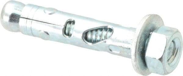 Powers Fasteners - 5/16" Diam, 5/16" Drill, 1-1/2" OAL, 1/2" Min Embedment Sleeve Concrete Anchor - 1018 Steel, Hex Nut Head, Hex Drive - Exact Tool & Supply