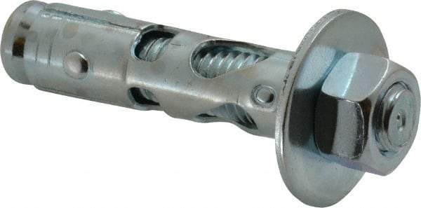 Powers Fasteners - 5/8" Diam, 5/8" Drill, 2-1/4" OAL, Sleeve Concrete Anchor - 1018 Steel, Hex Nut Head, Hex Drive - Exact Tool & Supply