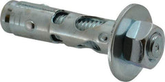 Powers Fasteners - 5/8" Diam, 5/8" Drill, 2-1/4" OAL, Sleeve Concrete Anchor - 1018 Steel, Hex Nut Head, Hex Drive - Exact Tool & Supply