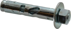 Powers Fasteners - 5/8" Diam, 5/8" Drill, 3" OAL, Sleeve Concrete Anchor - 1018 Steel, Hex Nut Head, Hex Drive - Exact Tool & Supply