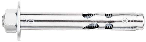 Powers Fasteners - 1/2" Diam, 1/2" Drill, 4" OAL, Sleeve Concrete Anchor - 1018 Steel, Hex Nut Head, Hex Drive - Exact Tool & Supply